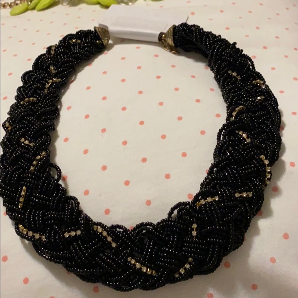 Black beaded necklace